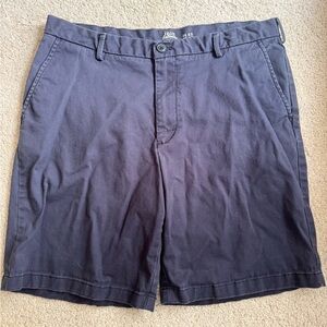 Izod Men's Dark Blue Flat Front Shorts